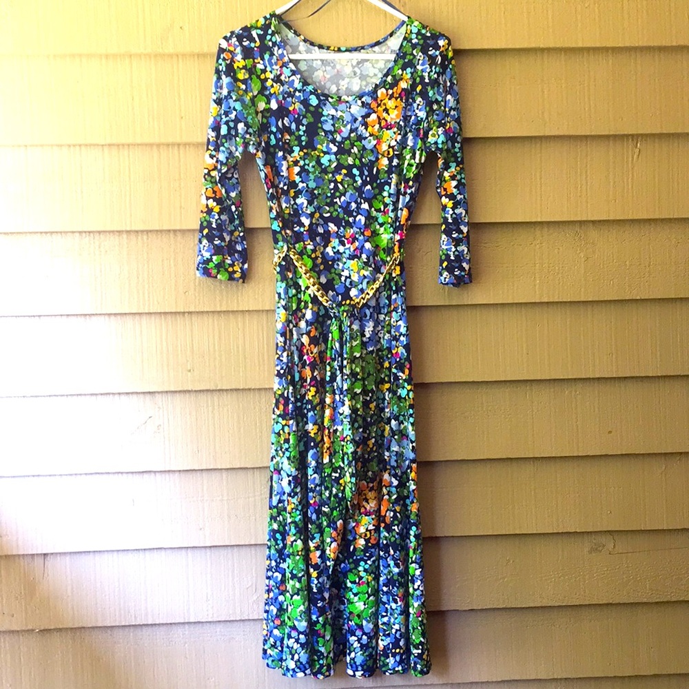 Gorgeous Flower Pattern Maxi Dress